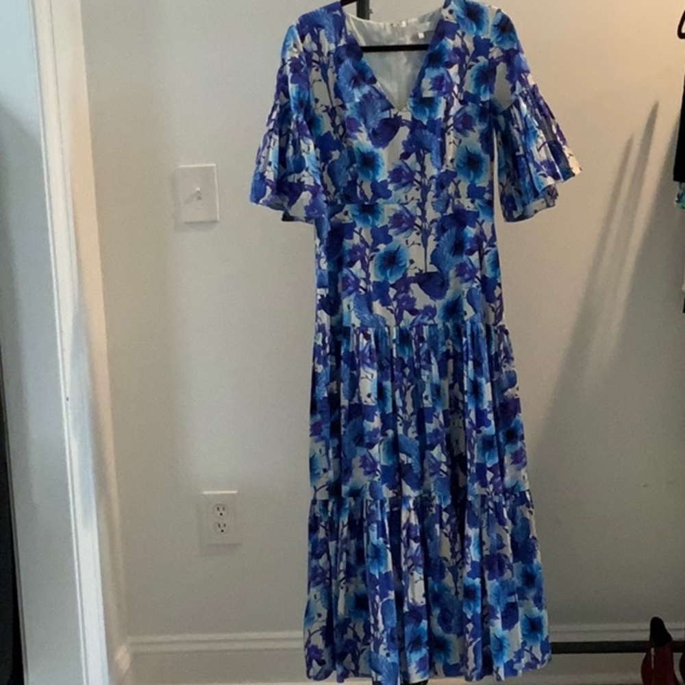 Borgo De Nor blue floral dress size 12